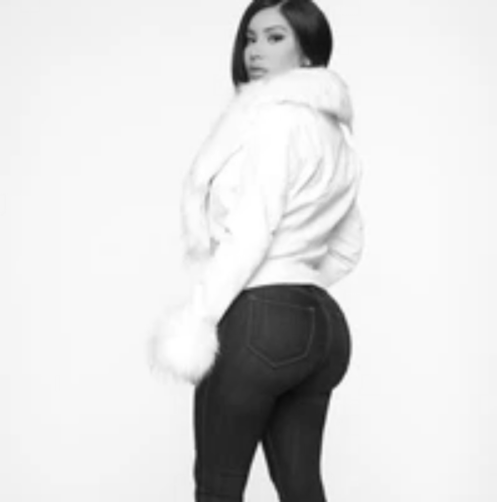 FashionNova Faux white leather jacket